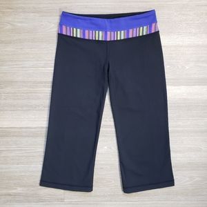 Lululemon Reversible Cropped Legging Black Blue